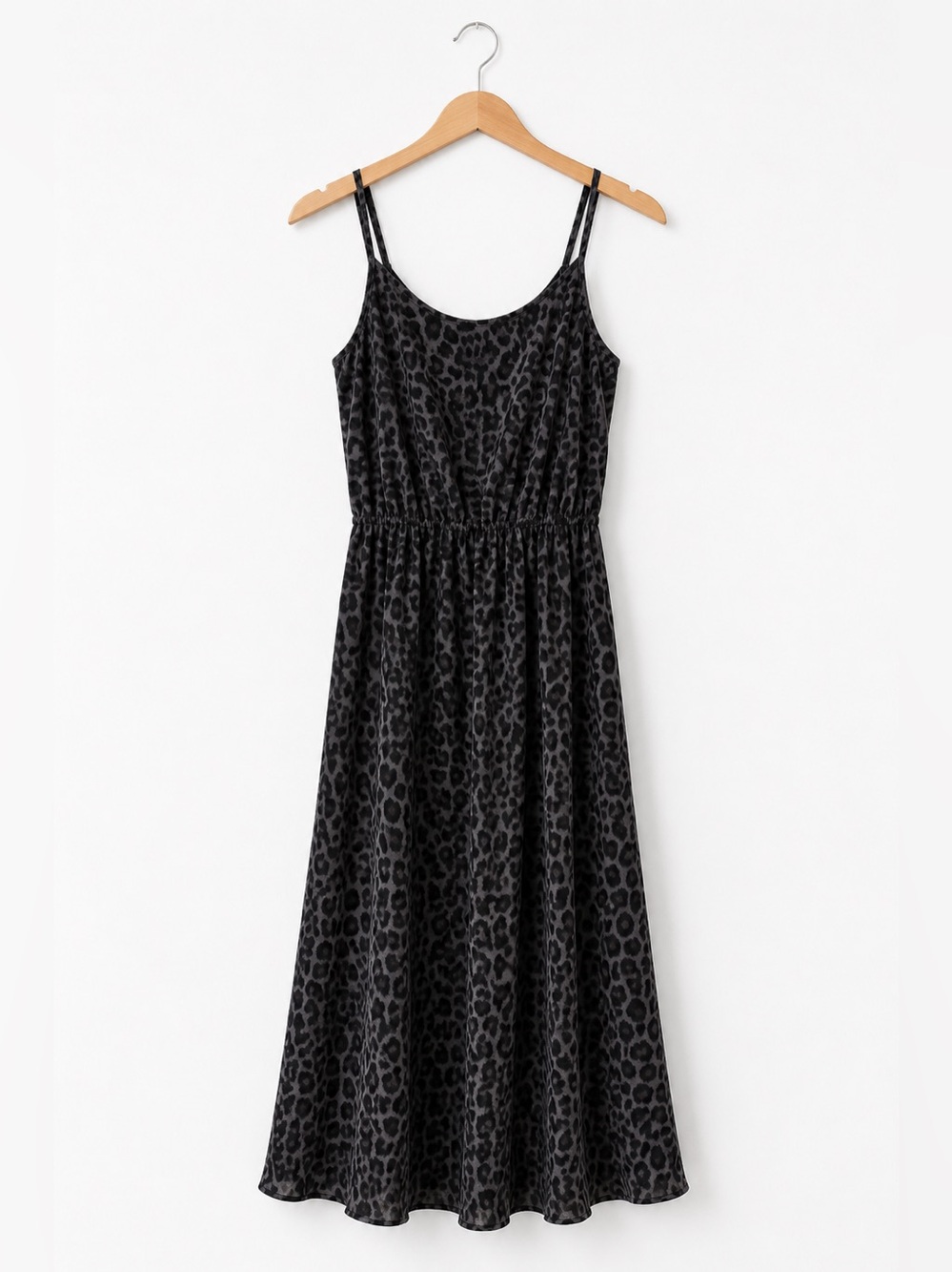 Old Navy Black Leopard-Print Maxi Dress